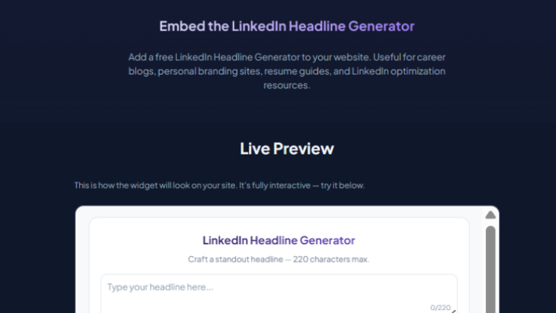 Added LinkedIn Headline Generator Tool : Ultratextgen : UltraTextGen