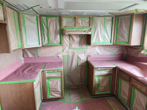 Wild Fox Painting Cabinets project