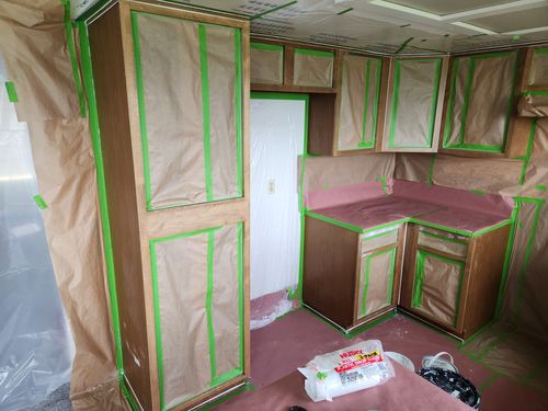 Wild Fox Painting Cabinets project