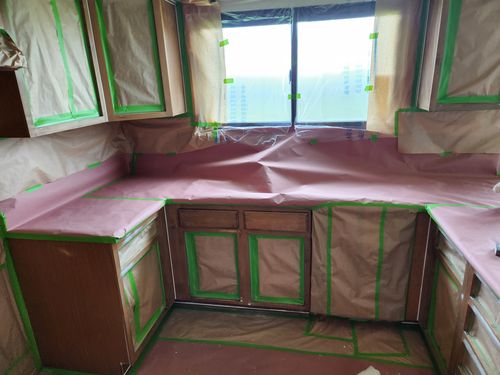 Wild Fox Painting Cabinets project