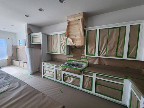 Wild Fox Painting Cabinets project