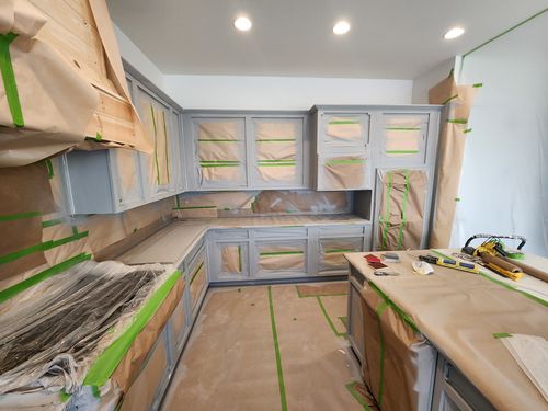 Wild Fox Painting Cabinets project