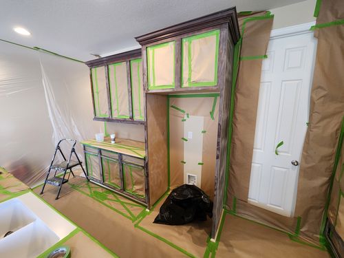 Wild Fox Painting Cabinets project