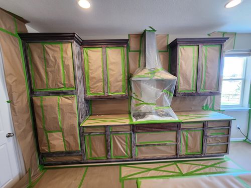 Wild Fox Painting Cabinets project