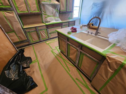 Wild Fox Painting Cabinets project