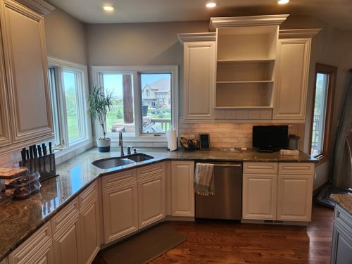 Wild Fox Painting Cabinets project