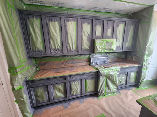 Wild Fox Painting Cabinets project
