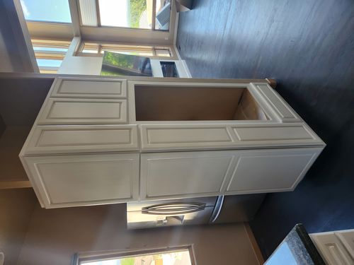 Wild Fox Painting Cabinets project