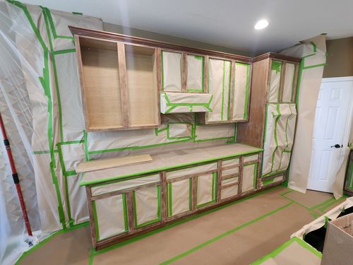Wild Fox Painting Cabinets project