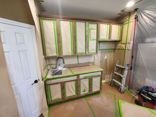 Wild Fox Painting Cabinets project