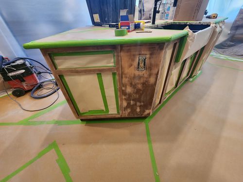 Wild Fox Painting Cabinets project