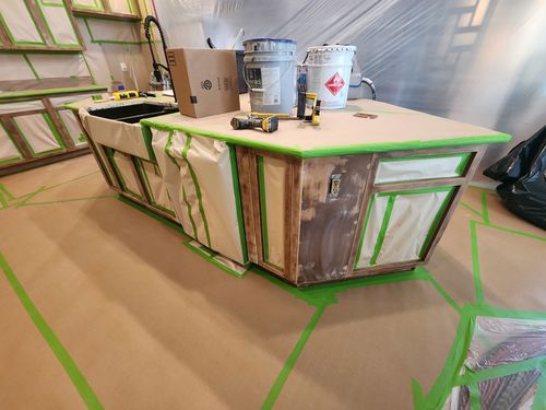 Wild Fox Painting Cabinets project