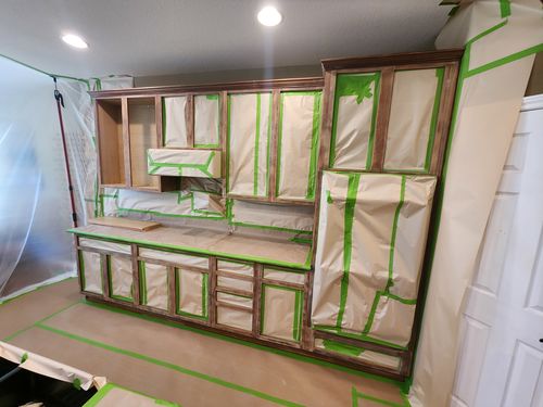 Wild Fox Painting Cabinets project