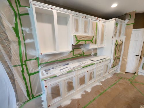 Wild Fox Painting Cabinets project