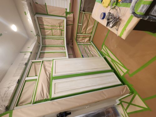 Wild Fox Painting Cabinets project