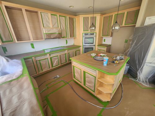 Wild Fox Painting Cabinets project