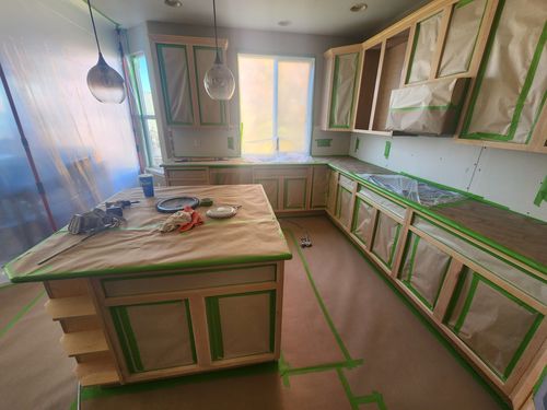 Wild Fox Painting Cabinets project