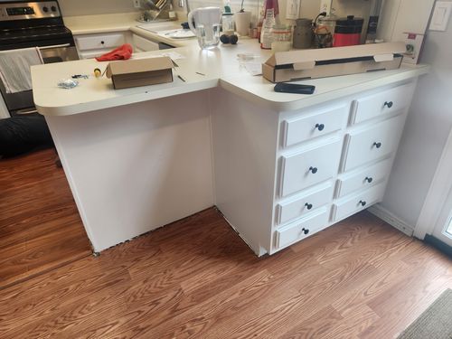 Wild Fox Painting Cabinets project
