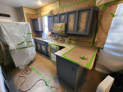 Wild Fox Painting Cabinets project