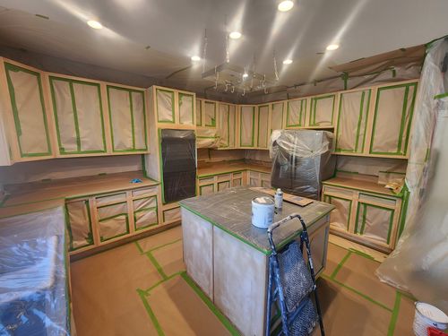 Wild Fox Painting Cabinets project