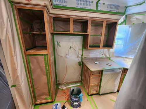 Wild Fox Painting Cabinets project
