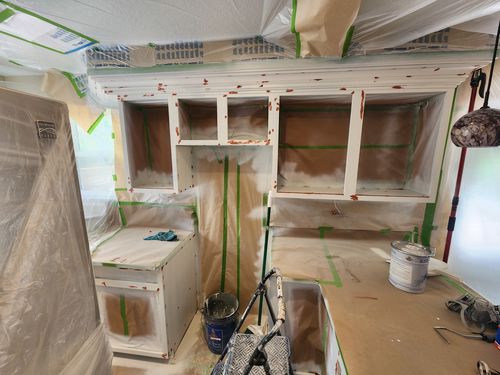 Wild Fox Painting Cabinets project
