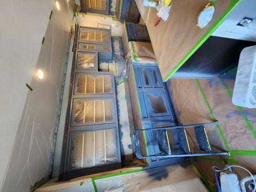 Wild Fox Painting Cabinets project