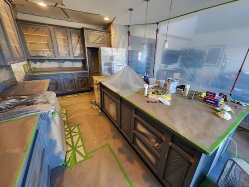 Wild Fox Painting Cabinets project