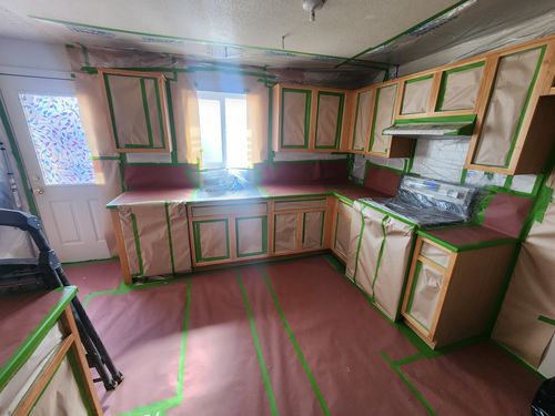 Wild Fox Painting Cabinets project