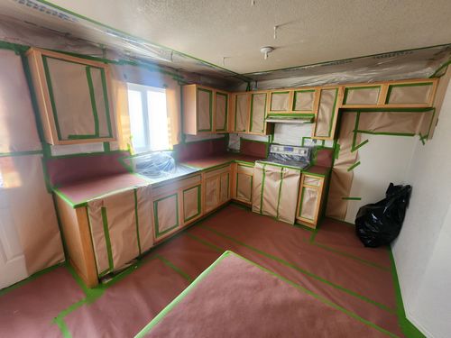 Wild Fox Painting Cabinets project