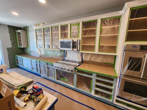 Wild Fox Painting Cabinets project