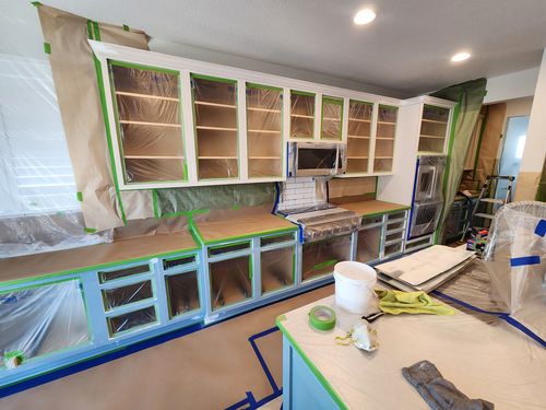Wild Fox Painting Cabinets project