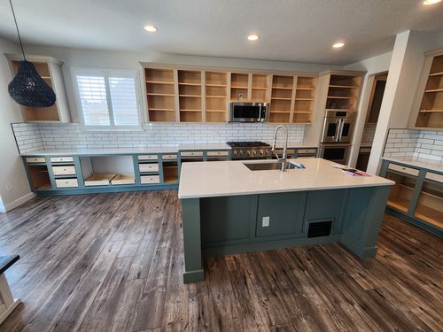 Wild Fox Painting Cabinets project
