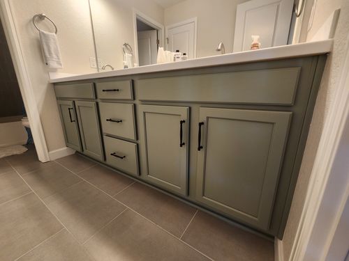 Wild Fox Painting Cabinets project
