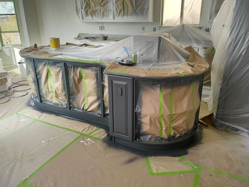 Wild Fox Painting Cabinets project